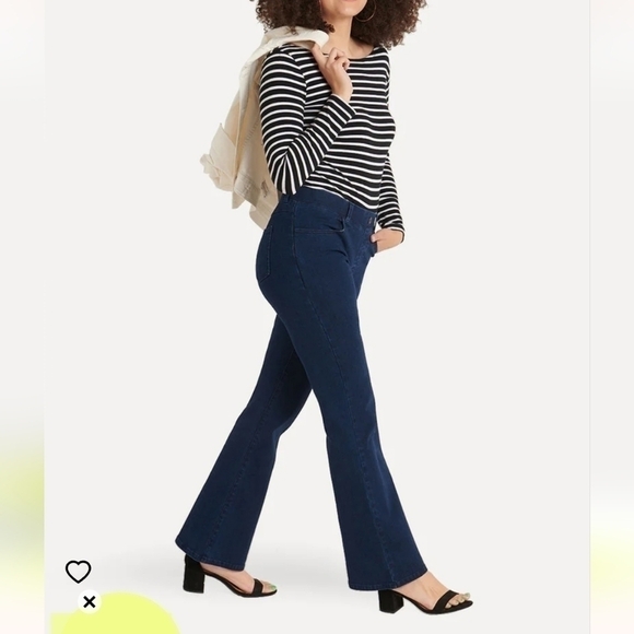 BETABRAND PULL ON Boot-Cut 4-Pocket Yoga Denim Pants, sz Large - Picture 5 of 16